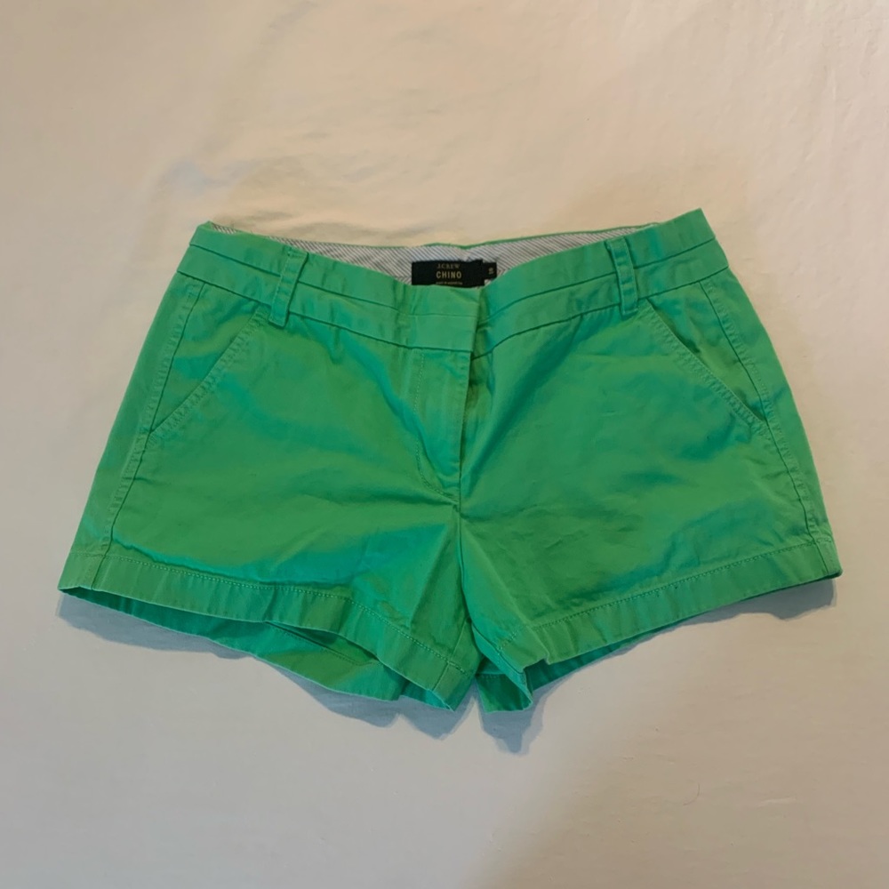 J Crew 5” Green Chino Shorts